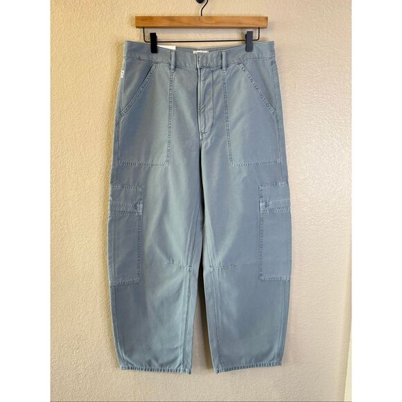 NEW Citizens of Humanity Marcelle Pants Womens 30 Gray Low Slung Cargo Barrel - Picture 2 of 15